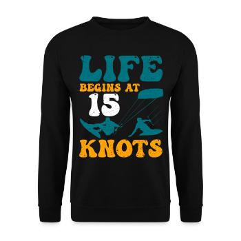 Kitesurf cadeau Kiteboarding Kitesurfer Gesche - Sweat-shirt Unisexe - noir - Devant - Alina (178cm) & Michal (187cm)