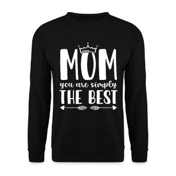 MOM you are simply the Best - Unisex Pullover - Schwarz - Vorne - Alina (178cm) & Michal (187cm)