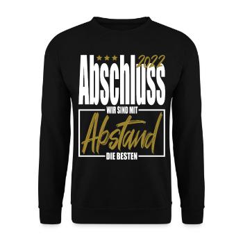 Abschluss 2022 Gold AK 22 cooles Outfit - Unisex Pullover - Schwarz - Vorne - Alina (178cm) & Michal (187cm)