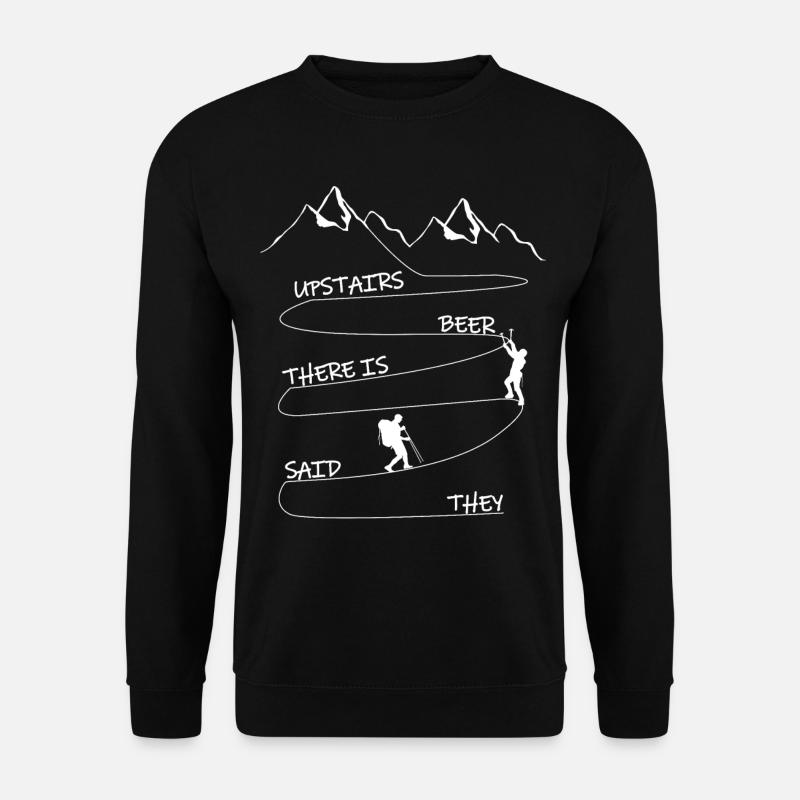 Escursioni, montagna e birra - Felpa unisex - nero