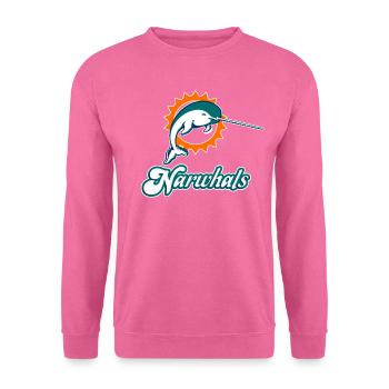 Narwal Delfin Parodie Design - Unisex Pullover - Pink - Vorne