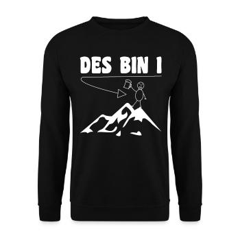 Wandern und Bier - Des bin I - Unisex Pullover - Schwarz - Vorne - Alina (178cm) & Michal (187cm)