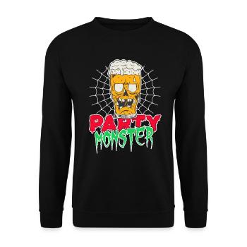 Party Monster Halloween - Unisex Sweatshirt - black - Front - Alina (178cm) & Michal (187cm)