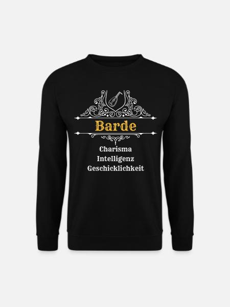 Barde | Dungeons n Dragons, DSA, RPG - Unisex Pullover - Schwarz