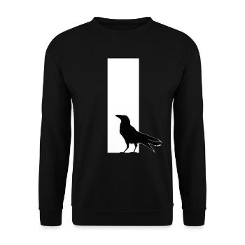 Chemise comique Crowing Raven in the Darkness - Sweat-shirt Unisexe - noir - Devant - Alina (178cm) & Michal (187cm)