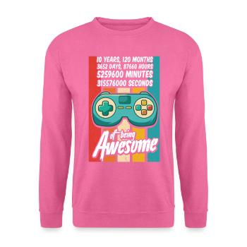 10 ans d’être génial - Incroyable 10e anniversaire - Sweat-shirt Unisexe - rose - Devant