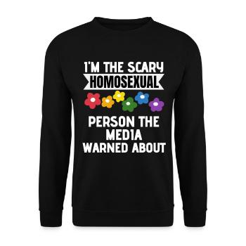 Gay Gay Pride Gift Funny LGBTQ - Unisex Sweatshirt - black - Front - Alina (178cm) & Michal (187cm)