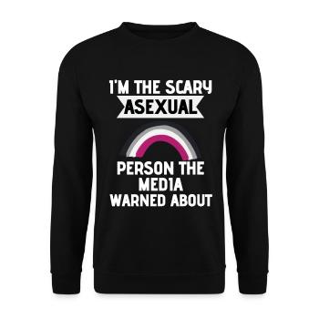 Ace Pride Mois LGBT Cadeau Drôle Asexuel - Sweat-shirt Unisexe - noir - Devant - Alina (178cm) & Michal (187cm)