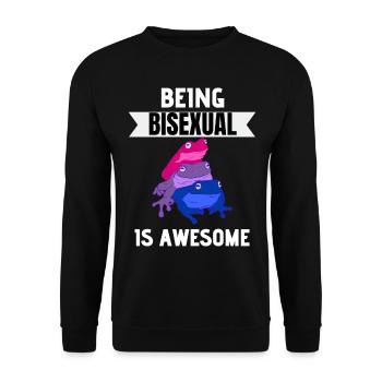 Bisexuel Grenouille LGBTQ Bi Mois de la fierté Bisexuel - Sweat-shirt Unisexe - noir - Devant - Alina (178cm) & Michal (187cm)