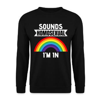 Drapeau arc-en-ciel Gay Pride Mois Cadeau LGBTQ - Sweat-shirt Unisexe - noir - Devant - Alina (178cm) & Michal (187cm)