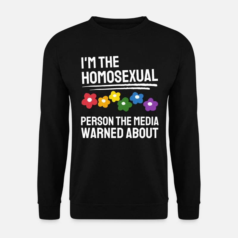 Lustig Regenbogen Blumen Blüte LGBTQ Geschenk LGBT - Unisex Pullover - Schwarz