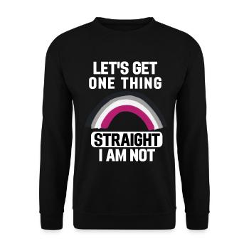 Regenbogen Ace Pride Month LGBT Geschenk Asexuell - Unisex Pullover - Schwarz - Vorne - Alina (178cm) & Michal (187cm)