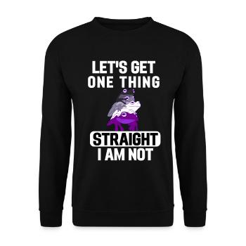 Ace Pride Month Frosch LGBT Geschenk Asexuell - Unisex Pullover - Schwarz - Vorne - Alina (178cm) & Michal (187cm)