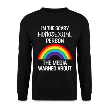 Pride Month Rainbow Gay Pride Gift LGBT - Unisex Sweatshirt - black - Front - Alina (178cm) & Michal (187cm)