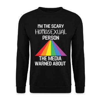 Drapeau arc-en-ciel Cadeau du mois de la fierté gaie LGBTQ - Sweat-shirt Unisexe - noir - Devant - Alina (178cm) & Michal (187cm)
