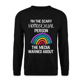 Rainbow Queer LGBT Gay Pride Gift LGBTQ - Sweat-shirt Unisexe - noir - Devant - Alina (178cm) & Michal (187cm)