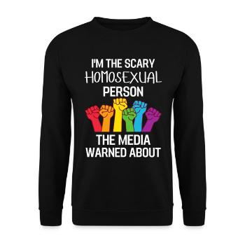 Rainbow Faust Queer Gay Pride Cadeau LGBT - Sweat-shirt Unisexe - noir - Devant - Alina (178cm) & Michal (187cm)