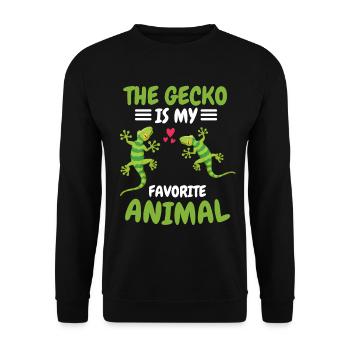 Amoureux des animaux Lézards Reptiles Animal Gift Gecko - Sweat-shirt Unisexe - noir - Devant - Alina (178cm) & Michal (187cm)