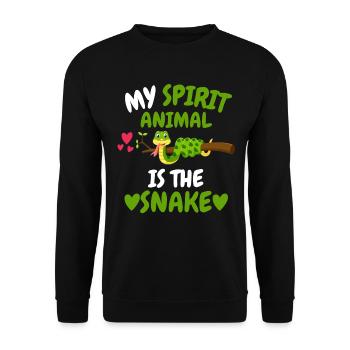 Amoureux des animaux Reptiles Animal Gift Snake - Sweat-shirt Unisexe - noir - Devant - Alina (178cm) & Michal (187cm)