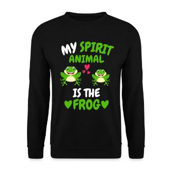 Toads Animal Lovers Amphibians Gift Frog - Unisex Sweatshirt - black - Front - Alina (178cm) & Michal (187cm)