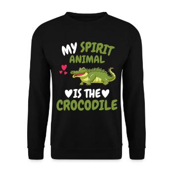 Amoureux des animaux Reptiles Animal Gift Crocodile - Sweat-shirt Unisexe - noir - Devant - Alina (178cm) & Michal (187cm)