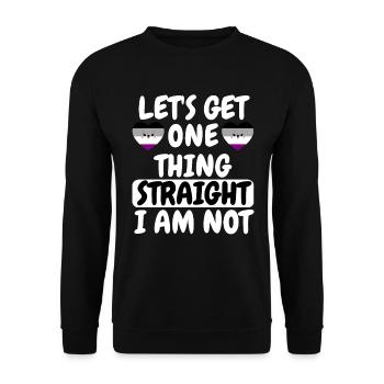 Ace Pride LGBTQ Asexuell Herz Geschenk Asexuell - Unisex Pullover - Schwarz - Vorne - Alina (178cm) & Michal (187cm)