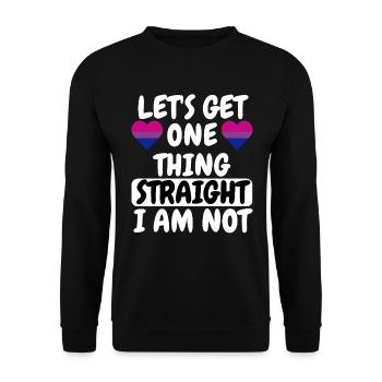 Bisexuell Herz Bi Pride LGBTQ Geschenk Bisexuell - Unisex Pullover - Schwarz - Vorne - Alina (178cm) & Michal (187cm)