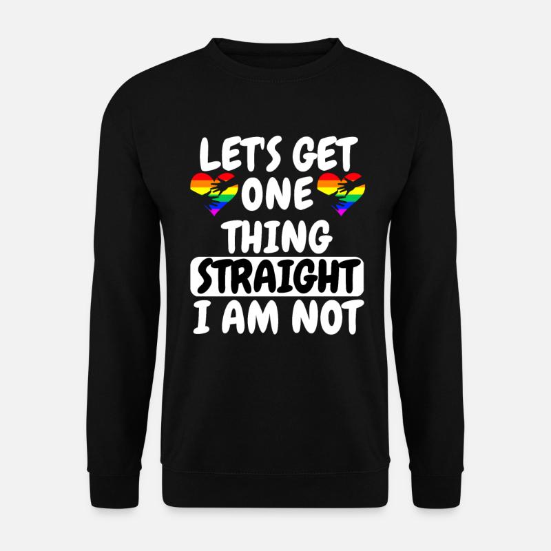 Gay Pride Month Regenbogen Herz Geschenk LGBT - Unisex Pullover - Schwarz