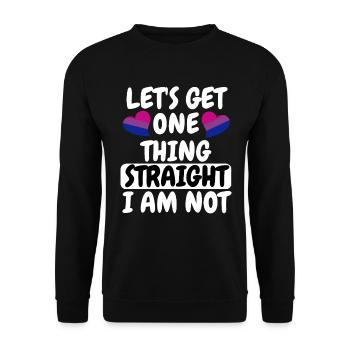 Bi Pride LGBTQ Bisexuell Herz Geschenk Bisexuell - Unisex Pullover - Schwarz - Vorne - Alina (178cm) & Michal (187cm)