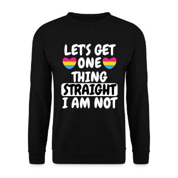 LGBT Pan Pride Pan Heart Gift Pansexual - Unisex Sweatshirt - black - Front - Alina (178cm) & Michal (187cm)
