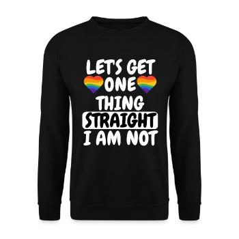 Hetero Homosexuell Gay Pride Geschenk LGBTQ - Unisex Pullover - Schwarz - Vorne - Alina (178cm) & Michal (187cm)