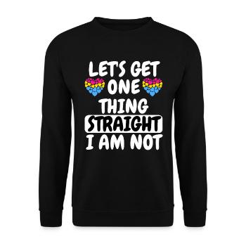 Pan Pride Heart LGBTQ Gift Funny Pansexual - Unisex Sweatshirt - black - Front - Alina (178cm) & Michal (187cm)