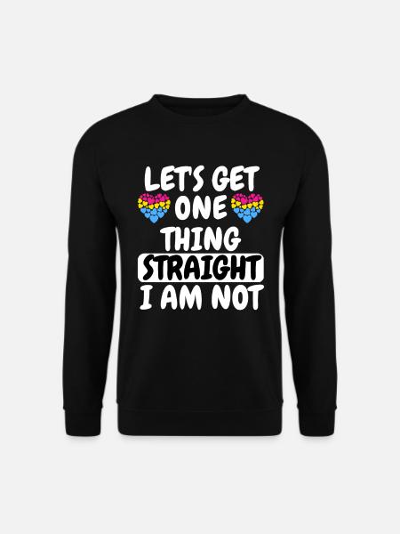 Pan Pride Heart LGBTQ Gift Funny Pansexual - Unisex Sweatshirt - black