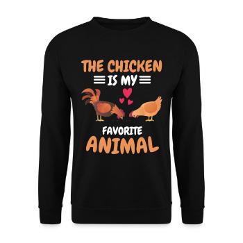 Poulet cadeau drôle d’animal animal préféré - Sweat-shirt Unisexe - noir - Devant - Alina (178cm) & Michal (187cm)