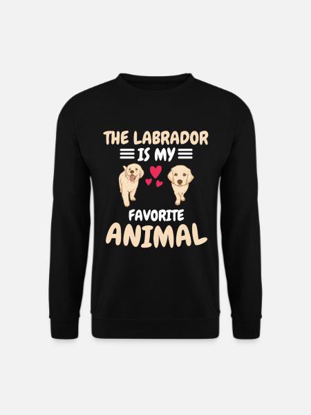 Lieblingstier Hunde Lustiges Geschenk Labrador - Unisex Pullover - Schwarz
