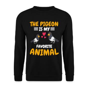 Pigeon animal préféré Elevage Pigeon cadeau drôle - Sweat-shirt Unisexe - noir - Devant - Alina (178cm) & Michal (187cm)