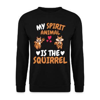 Mon don animal spirituel Écureuil de la nature - Sweat-shirt Unisexe - noir - Devant - Alina (178cm) & Michal (187cm)