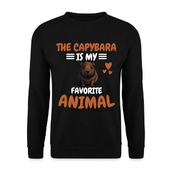 Favorite Animal Capybara Animal Gift Capybara - Unisex Sweatshirt - black - Front - Alina (178cm) & Michal (187cm)