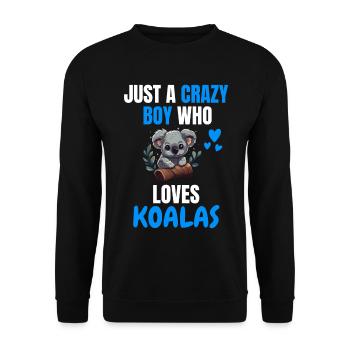 Crazy Boy Australie Animal Gift Koala - Sweat-shirt Unisexe - noir - Devant - Alina (178cm) & Michal (187cm)