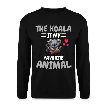 Lieblingstier Australien Zoo Tier Geschenk Koala - Unisex Pullover - Schwarz - Vorne - Alina (178cm) & Michal (187cm)
