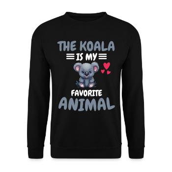 Animal préféré Australie Animal Gift Zoo Koala - Sweat-shirt Unisexe - noir - Devant - Alina (178cm) & Michal (187cm)
