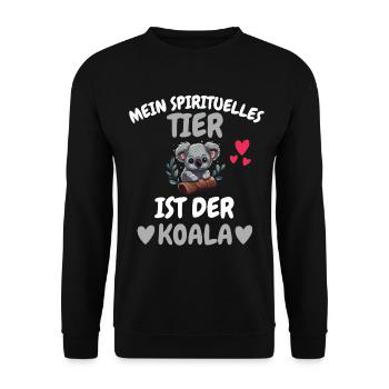 Australien Tier Geschenk Tierliebhaber Koala - Unisex Pullover - Schwarz - Vorne - Alina (178cm) & Michal (187cm)