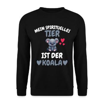 Zoo Tier Mein spirituelles Tier ist der Koala - Unisex Pullover - Schwarz - Vorne - Alina (178cm) & Michal (187cm)