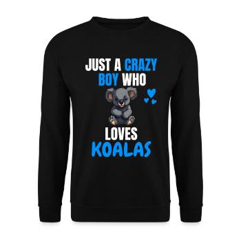 Crazy Boy Australie Animal Gift Koala - Sweat-shirt Unisexe - noir - Devant - Alina (178cm) & Michal (187cm)