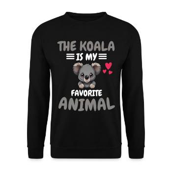 Lieblingstier Australien Zoo Tier Geschenk Koala - Unisex Pullover - Schwarz - Vorne - Alina (178cm) & Michal (187cm)