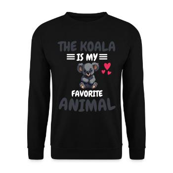 Animal préféré Australie Animal Gift Zoo Koala - Sweat-shirt Unisexe - noir - Devant - Alina (178cm) & Michal (187cm)