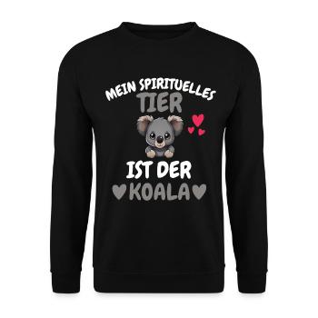 Australien Tier Geschenk Tierliebhaber Koala - Unisex Pullover - Schwarz - Vorne - Alina (178cm) & Michal (187cm)