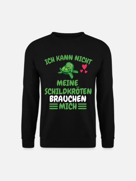 Ich kann nicht Meerestier Geschenk Schildkröte - Unisex Pullover - Schwarz