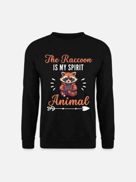Le raton laveur est mon animal spirituel raton laveur - Sweat-shirt Unisexe - noir