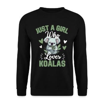 Australie Animal Koala Fille Cadeau Koala - Sweat-shirt Unisexe - noir - Devant - Alina (178cm) & Michal (187cm)